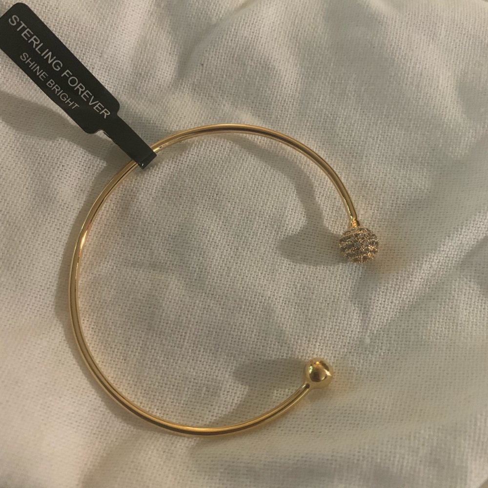 NWT Sterling Forever gold plated bangle